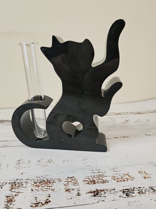 Black Cat Test Tube Vase - Image 5