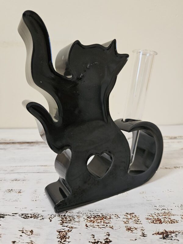 Black Cat Test Tube Vase - Image 2