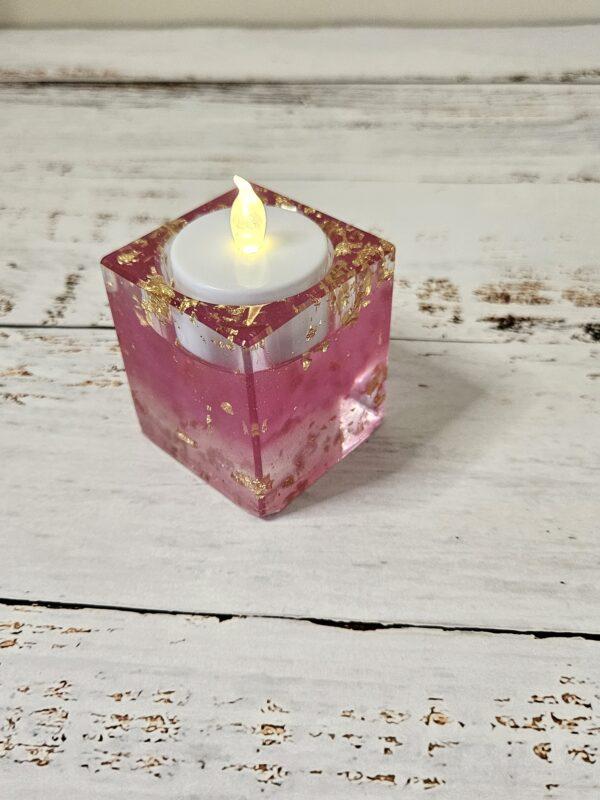 Pink Square T-Light Holder - Image 5