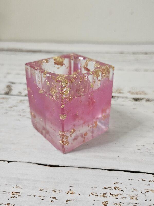Pink Square T-Light Holder - Image 2